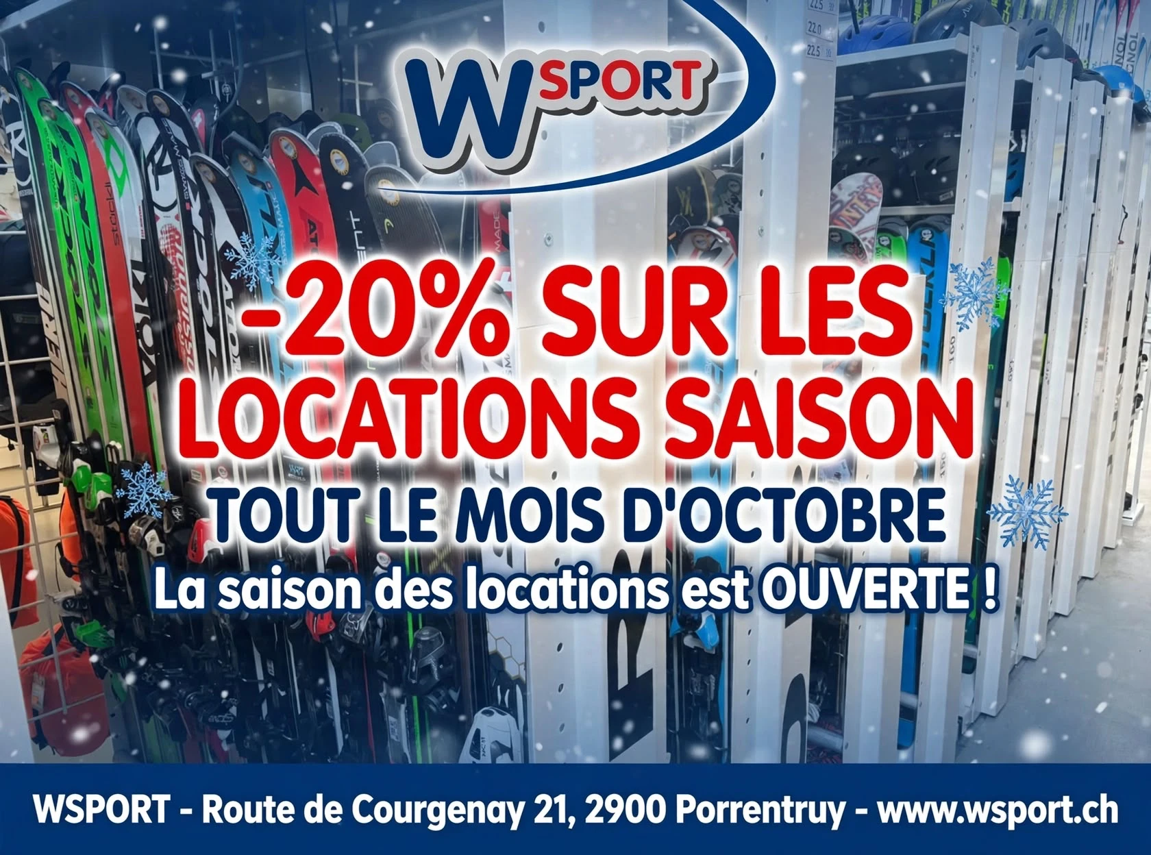 -20% sur les locations saison tout le mois d'octobre — la saison des locations est ouverte !